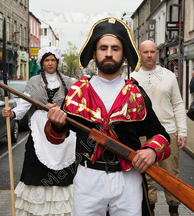 Mayo-Day-Saturday-2015 1679 
 General Humbert makes his way to Market Square on Mayo day for a preformance called "The General" which showcased the best Of Irish Dance, Music and Singing. Pic: Michael Mc Laughlin