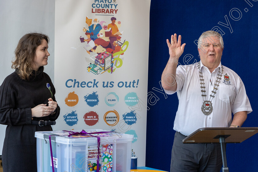 Party-Box-Launch-at-Castlebar-Library-0017-0001-2024-0007 
 Keywords: Castlebar, Cllr Michael Loftus, Environment, Launch, Library, Mayo Library, Party Box