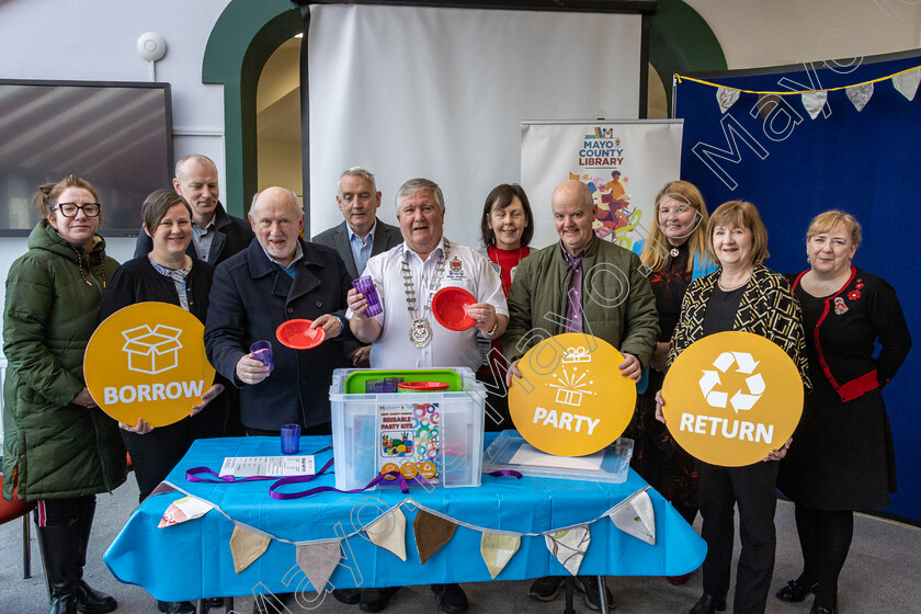 Party-Box-Launch-at-Castlebar-Library-0017-0001-2024-0011 
 Keywords: Ann Moore, Austin Vaughan, Castlebar, Cllr Michael Kilcoyne, Cllr. Blackie Gavin, David Mellet, Environment, Launch, Library, Mary Forde, Maura Murphy, Mayo Library, Orlagh Heverin, Party Box