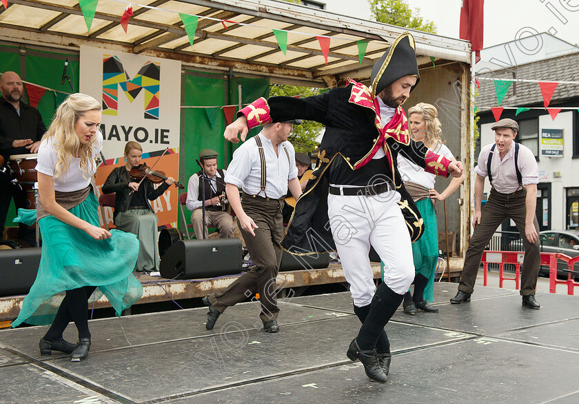 Mayo-Day-Saturday-2015 1759 
 A large crowd gather to see "The General" the story of Humberts Arrival in Kilalla which led to The races of castlebar, the show on Market Square castlebar showcased the best Of Irish Dance, Music and Singing for the Mayo Day Celebrations. Pic: Michael Mc Laughlin