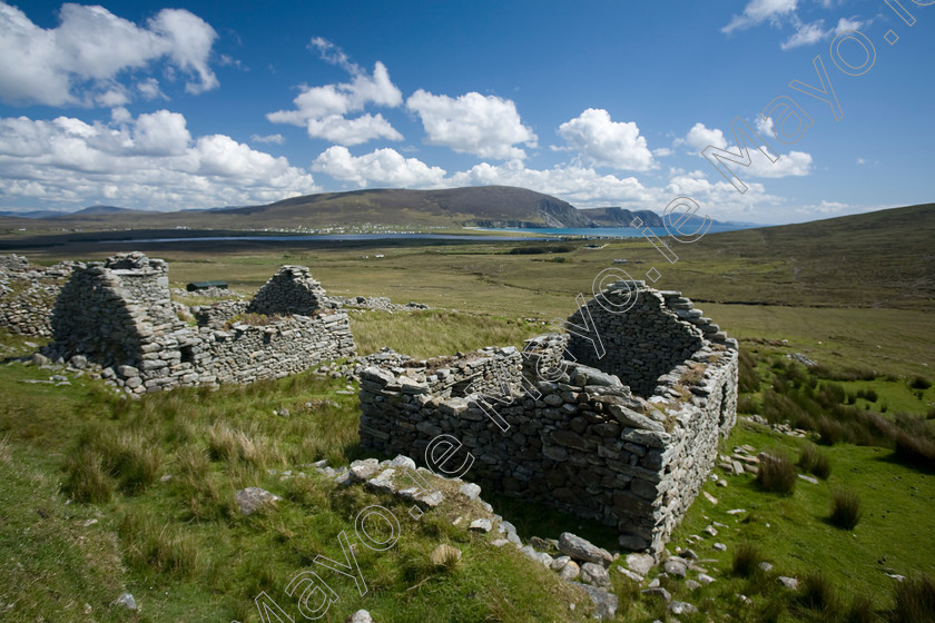 Achill-Desserted-Village 
 The Deserted Village, Achill Island, Co Mayo, Ireland. 
 Keywords: Irish, hills, ruins, ruined, villages, settlements, houses, homes, cottages, buildings, deserted, famine, sites, history, historic, heritage, remains, stone, islands, outdoors, scenery, scenes, emmigration