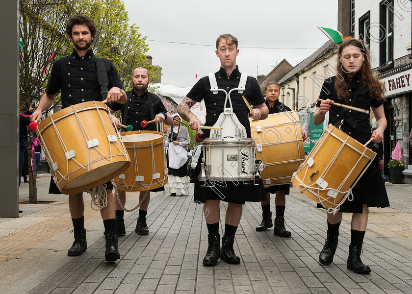 Mayo-Day-Saturday-2015 1692 
 The drummers and General Humbert make their way to Market Square on Mayo day for a preformance called "The General" which showcased the best Of Irish Dance, Music and Singing. Pic: Michael Mc Laughlin